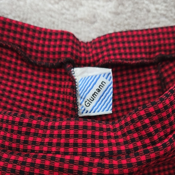 Glumann Helanca Stylish Red Checkered Women's Shorts Size Small - Picture 6 of 9